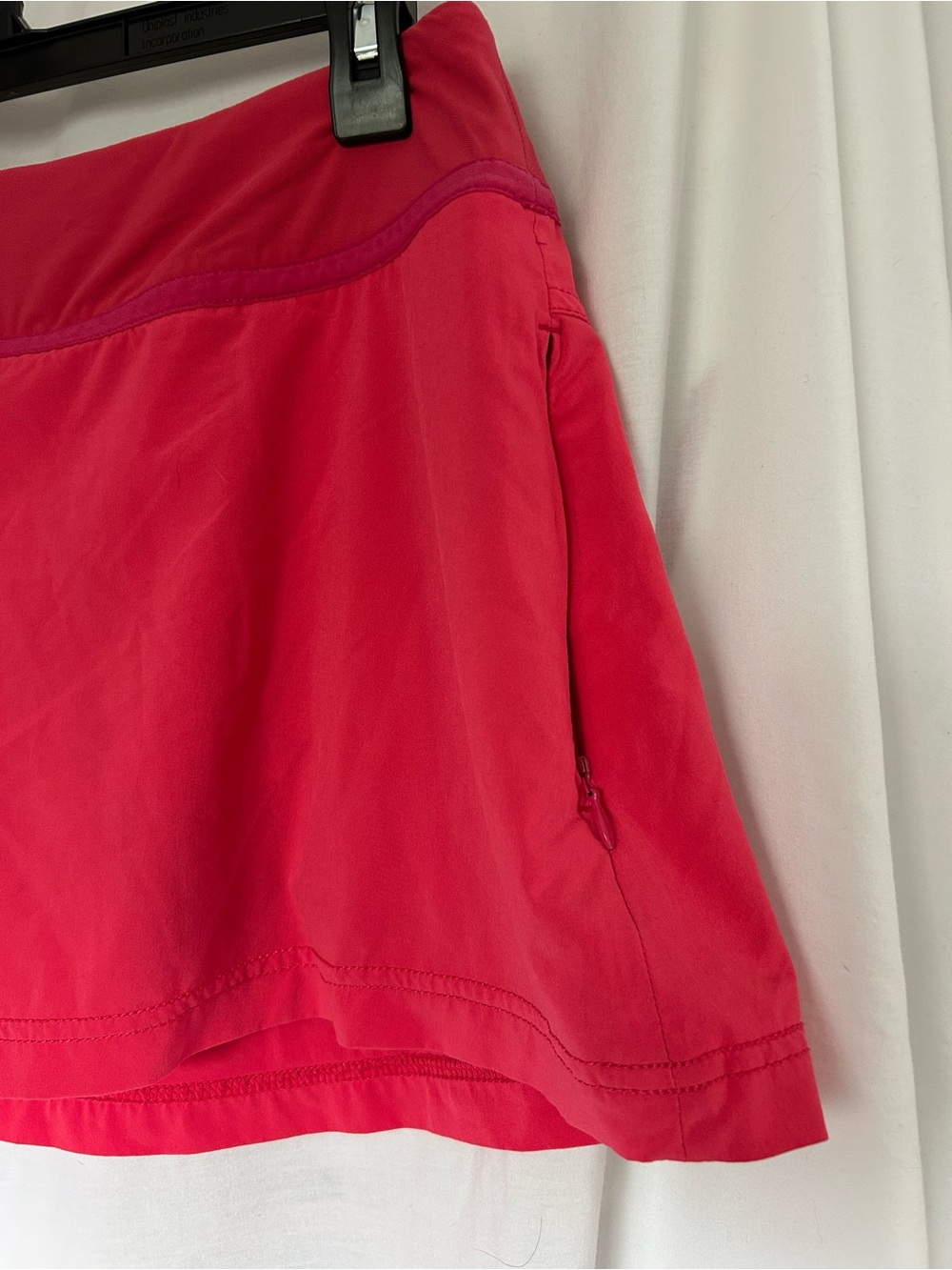 Title Nine Red Athletic/Tennis Skirt with Attached Spandex, Zip Pocket. Medium - Picture 2 of 9